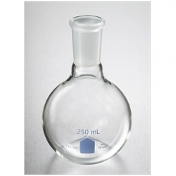 Bình cầu đáy bằng, cổ nhám 24/40, MARK XANH Pyrex-USA